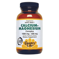 Country Life Calcium-Magnesium Complex 1000 mg/500mg 180 tabs Country Life Calcium-Magnesium Complex 1000 mg/500mg 180 tabs
