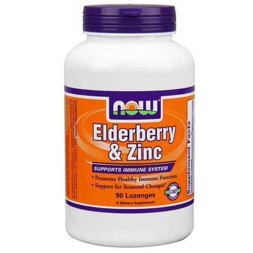 Now Foods Elderberry & Zinc 90 Lozenges